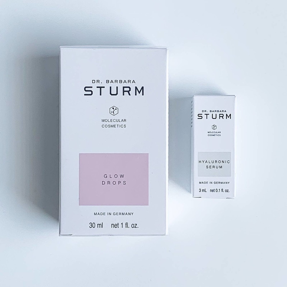 Dr. Barbara Sturm Glow Drops, 30ml & Hyaluronic Serum, 3ml